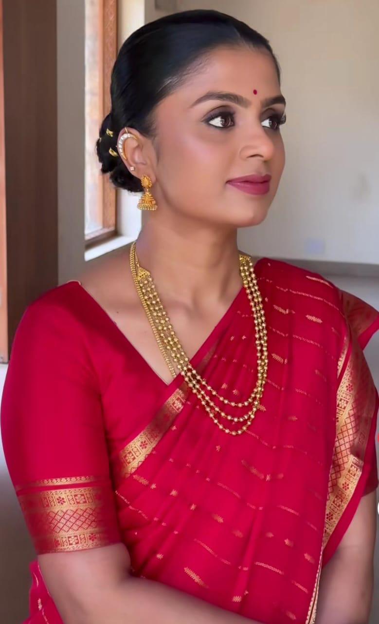 Pure mysore crepe silk butta work saree