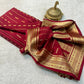 Pure mysore crepe silk butta work saree