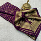 Pure mysore crepe silk butta work saree