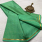Pure mysore crepe silk checked saree
