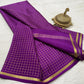 Pure mysore crepe silk checked saree