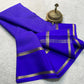 Pure mysore crepe silk checked saree