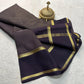 Pure mysore crepe silk checked saree