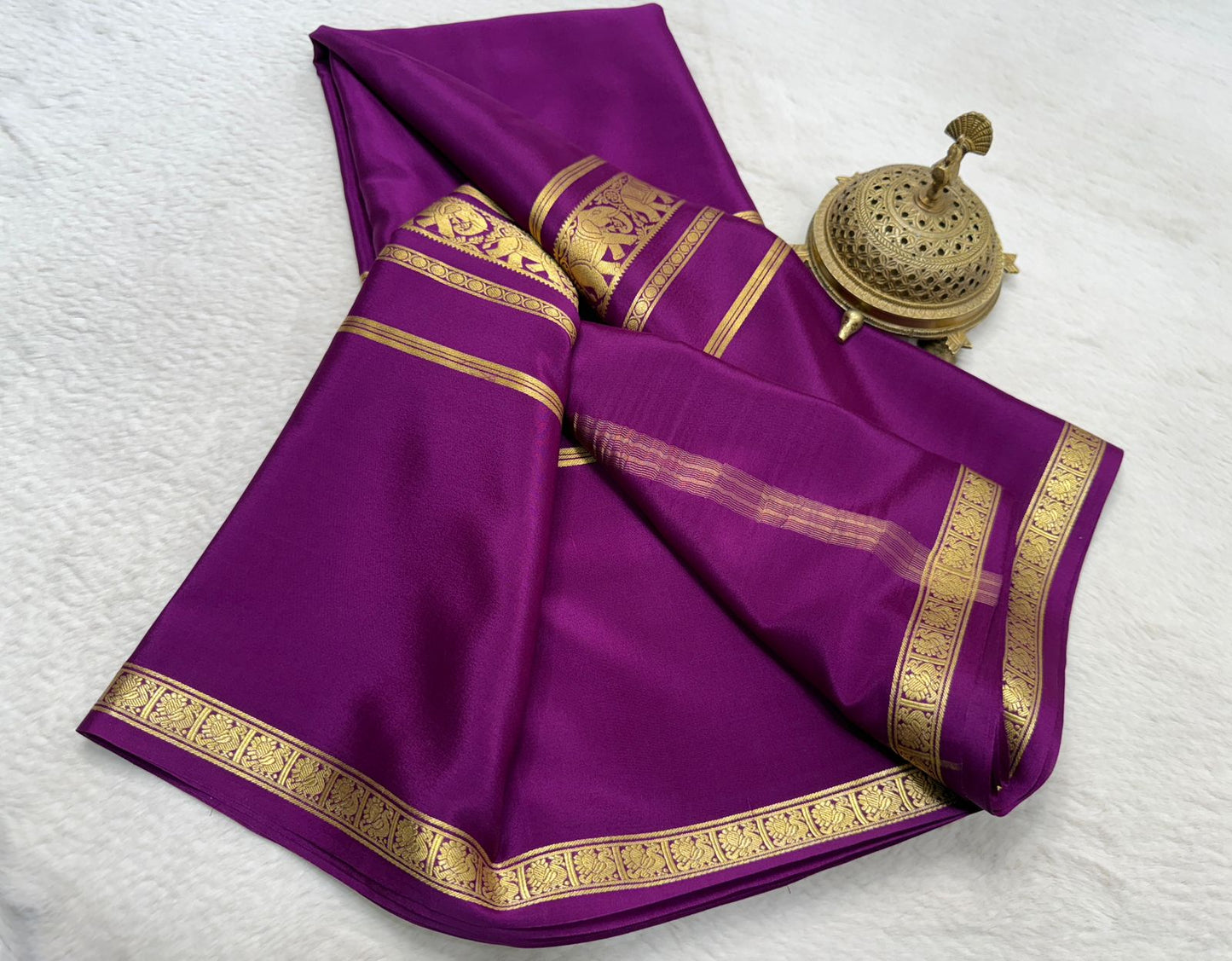 Pure mysore crepe silk saree