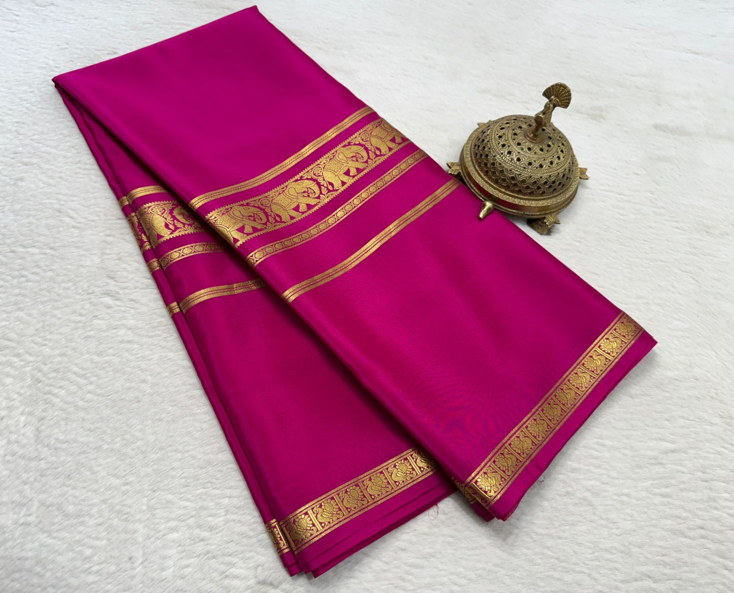 Pure mysore crepe silk saree