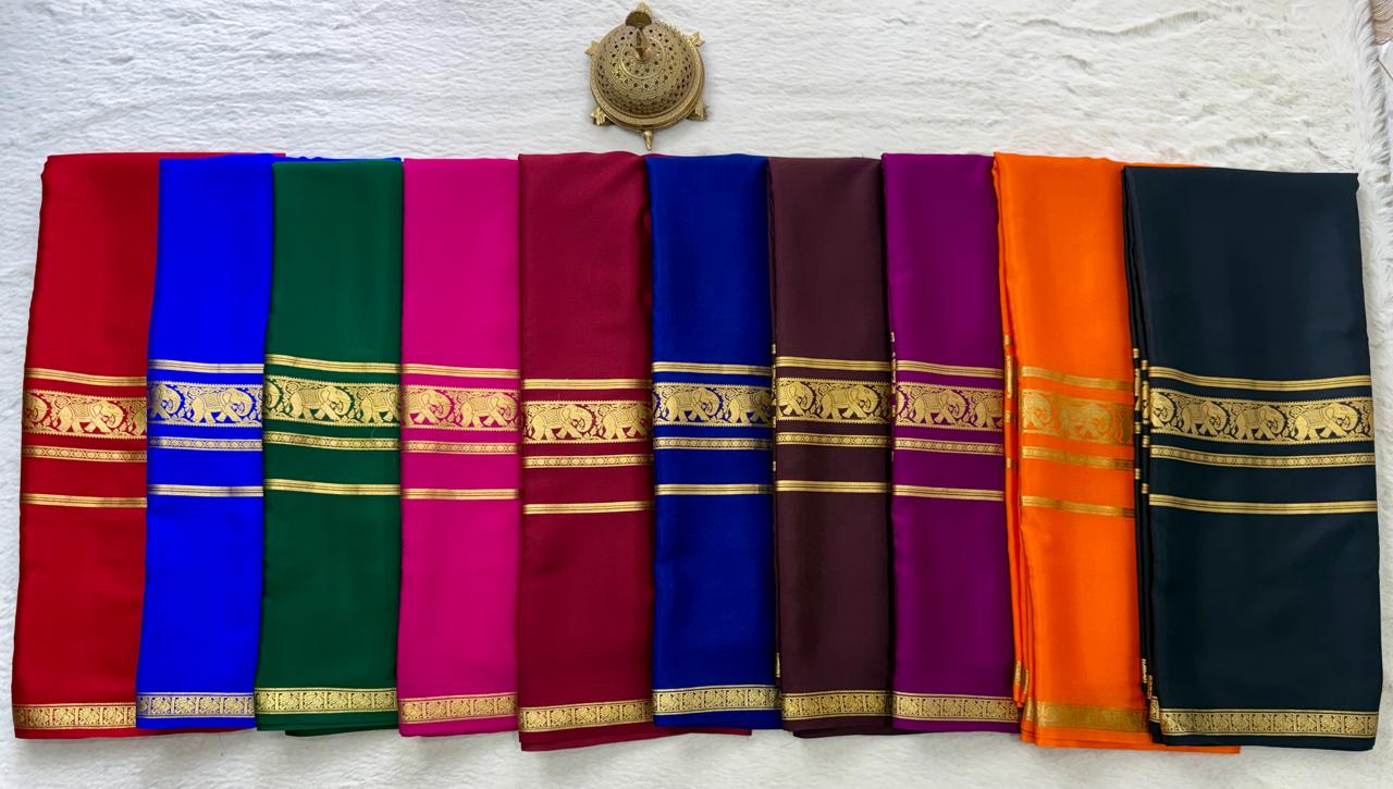 Pure mysore crepe silk saree