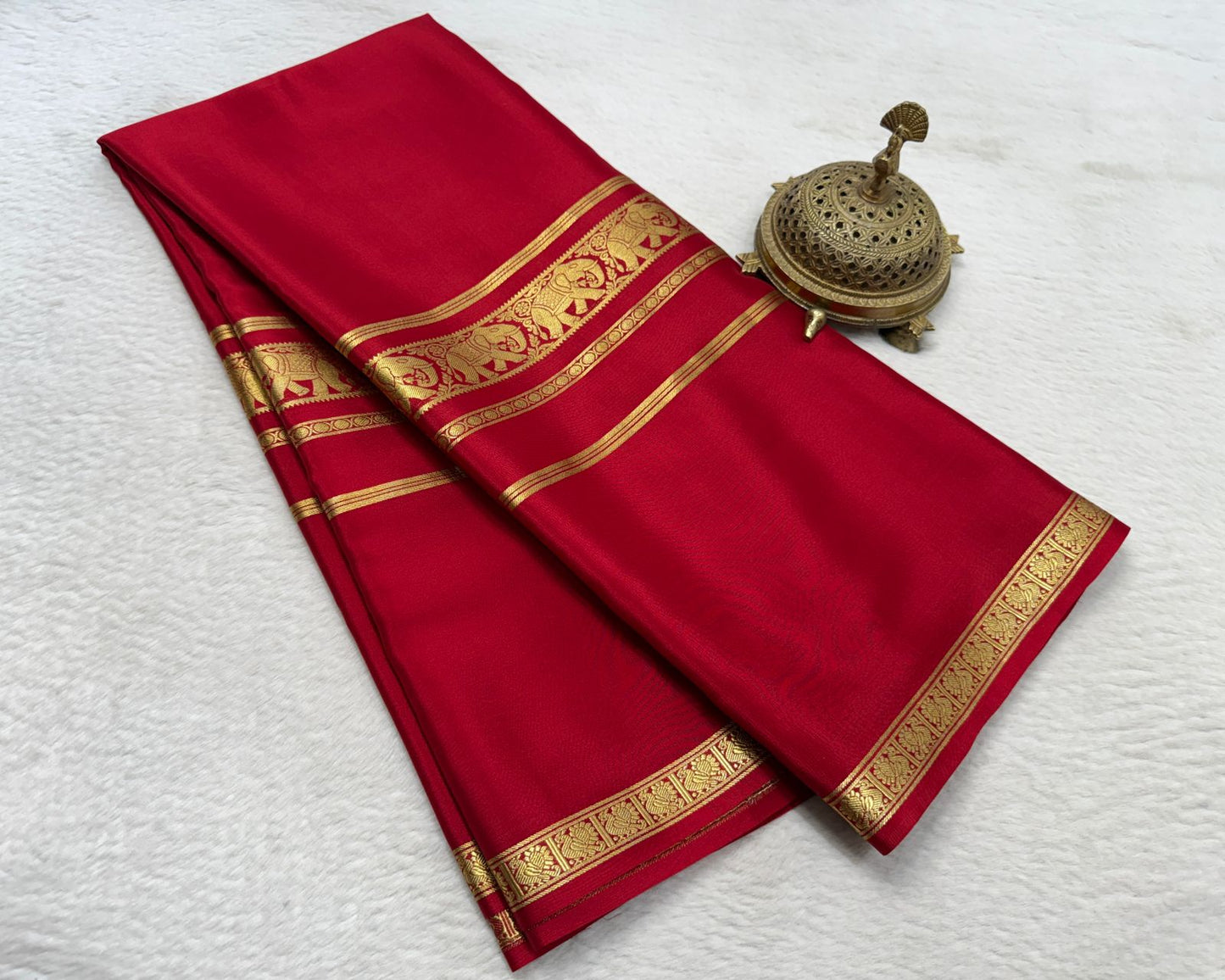 Pure mysore crepe silk saree