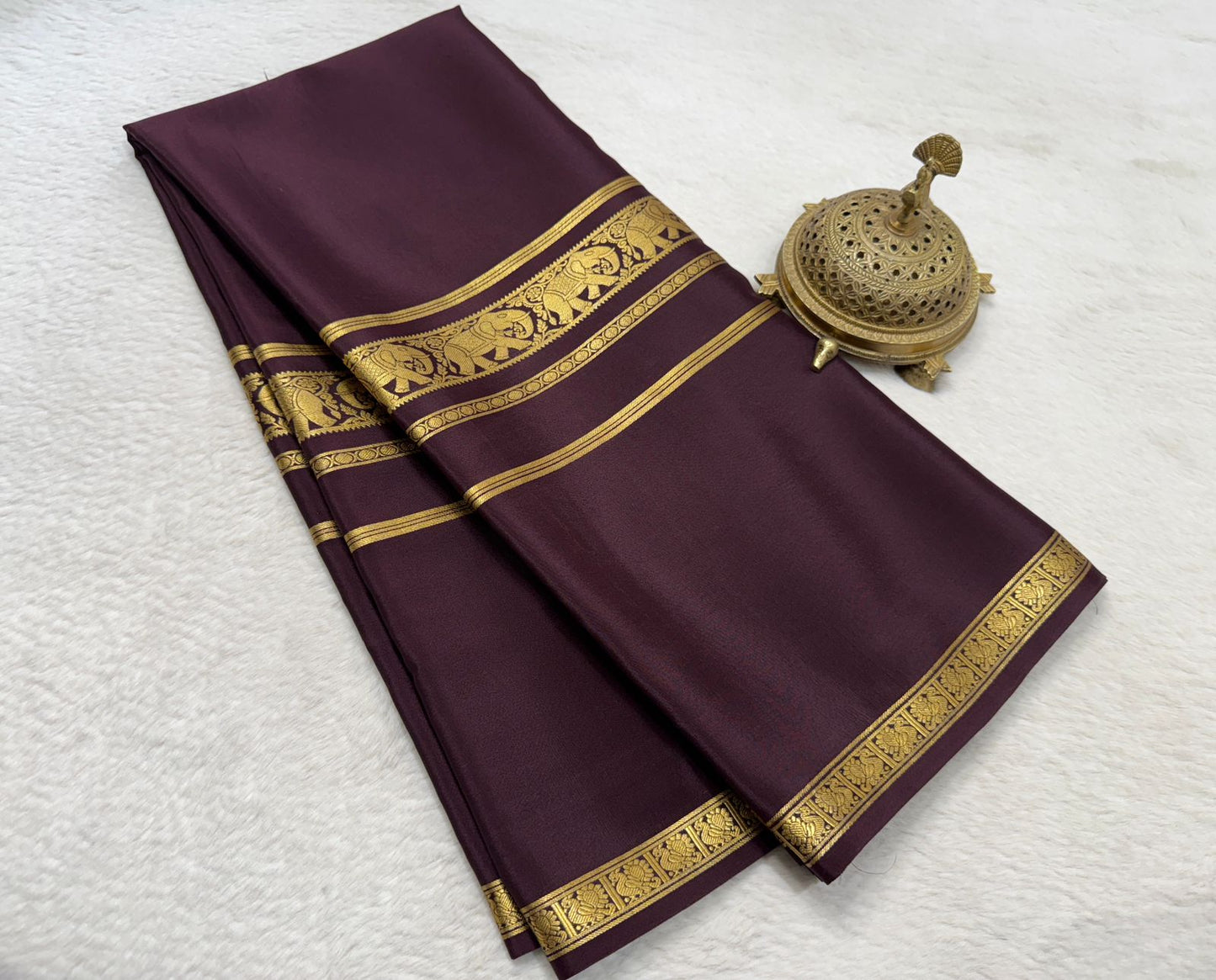 Pure mysore crepe silk saree
