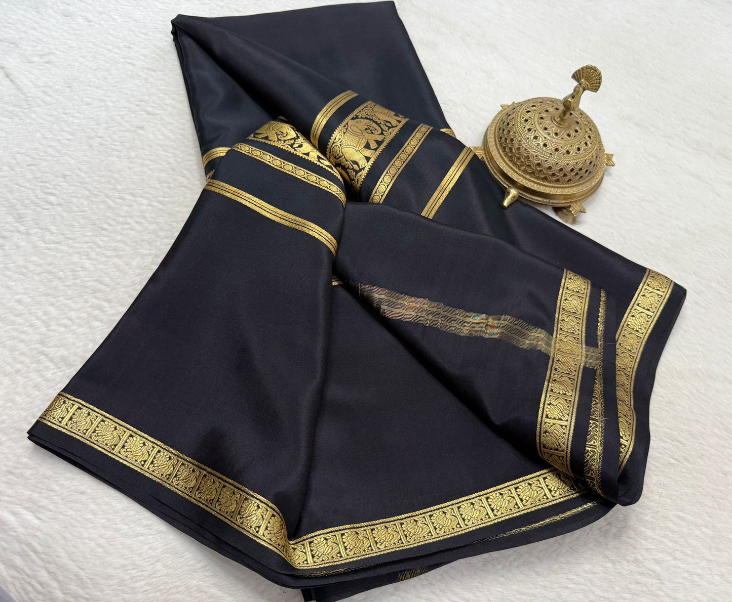 Pure mysore crepe silk saree