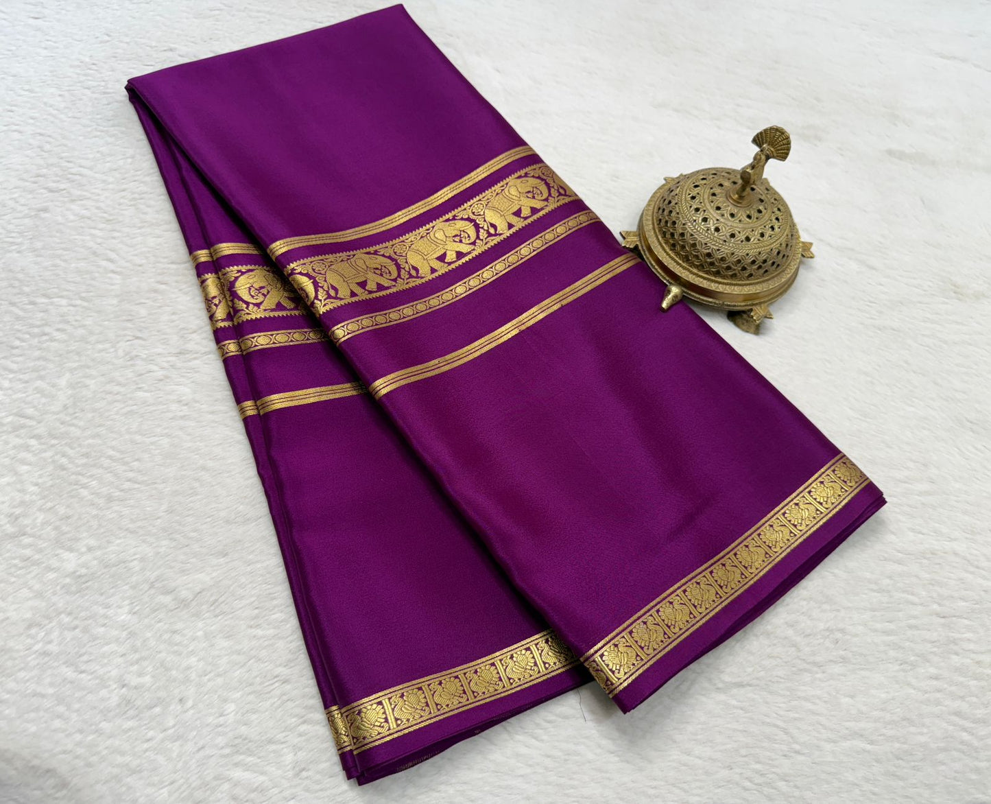 Pure mysore crepe silk saree
