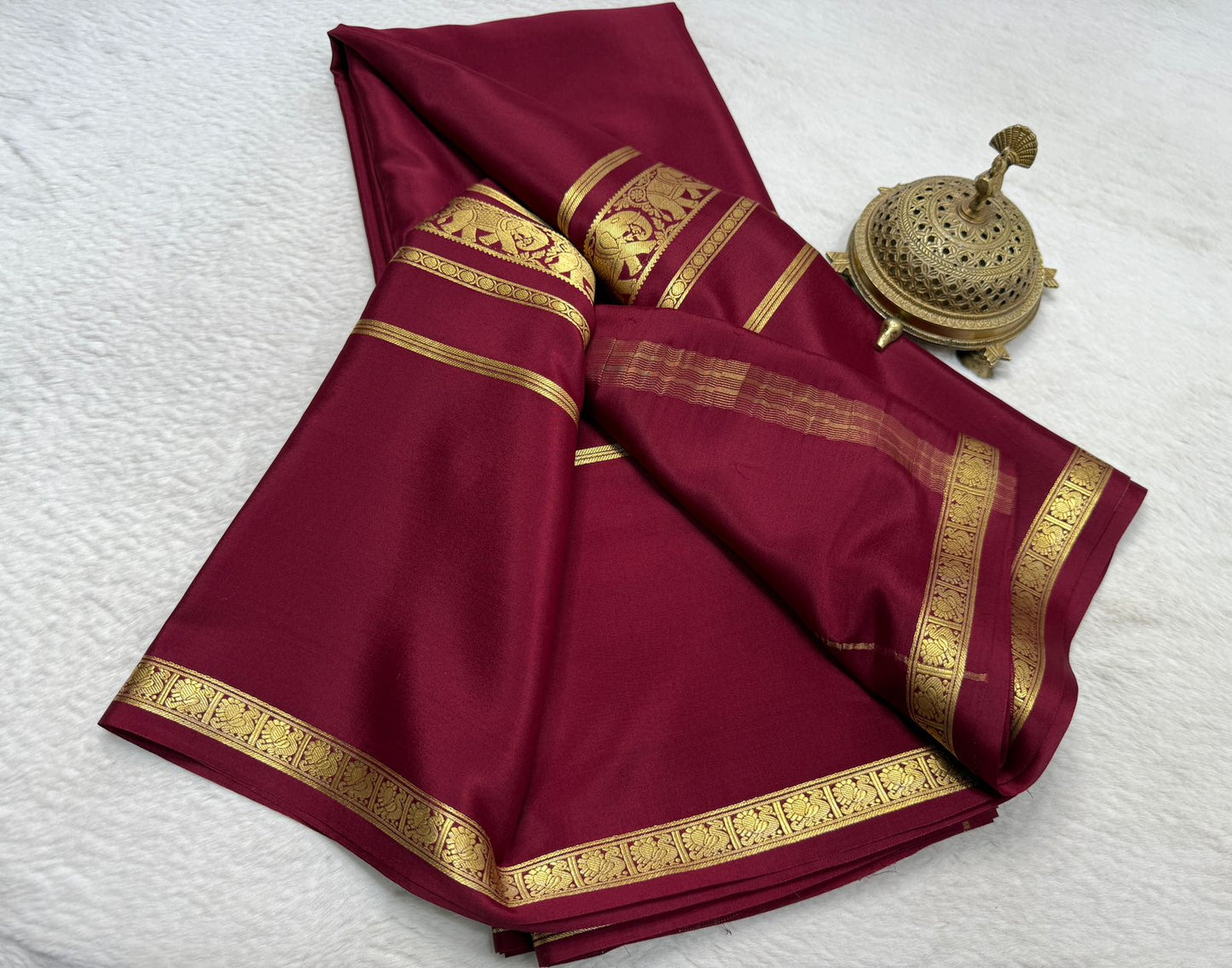 Pure mysore crepe silk saree
