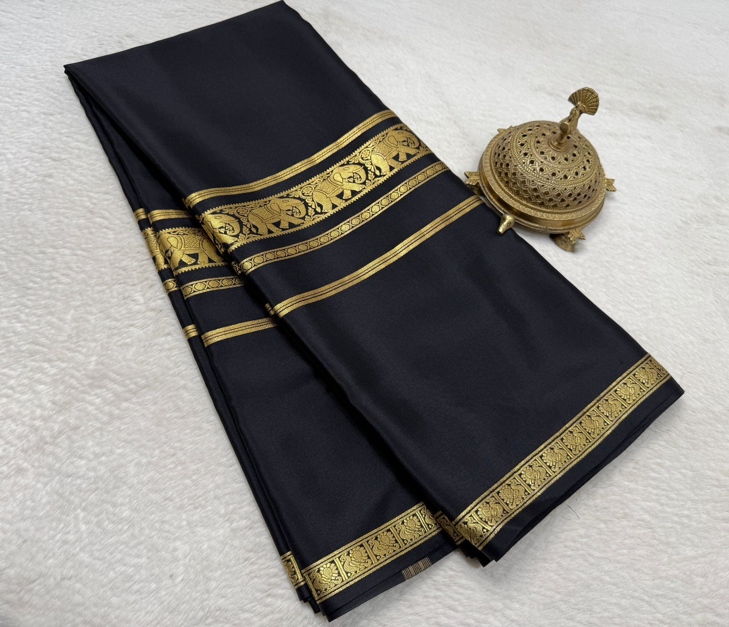 Pure mysore crepe silk saree
