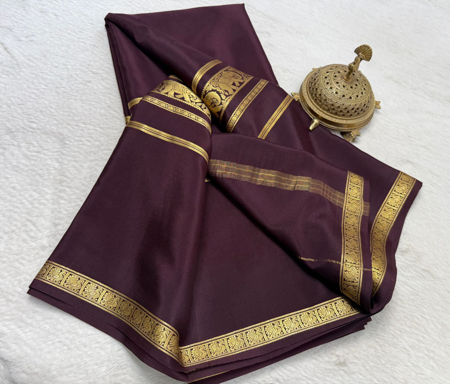Pure mysore crepe silk saree