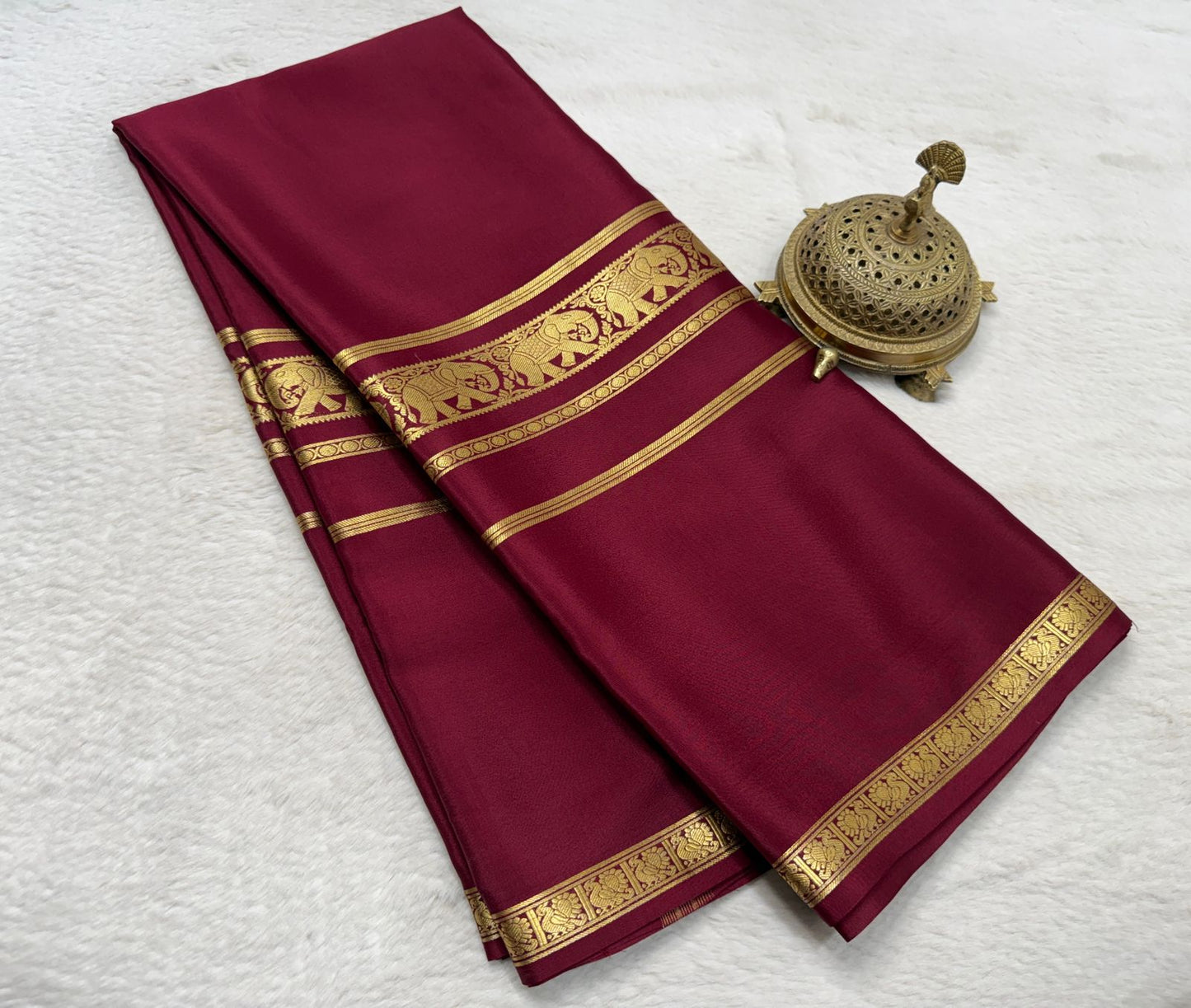 Pure mysore crepe silk saree