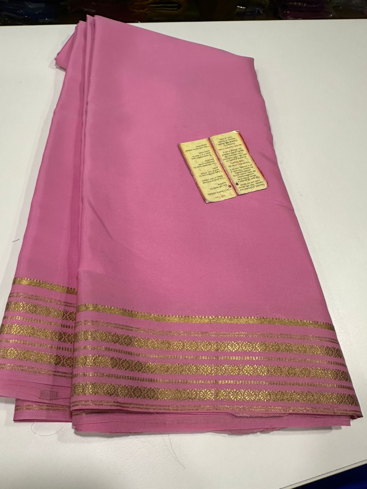 Pure mysore silk solid color saree