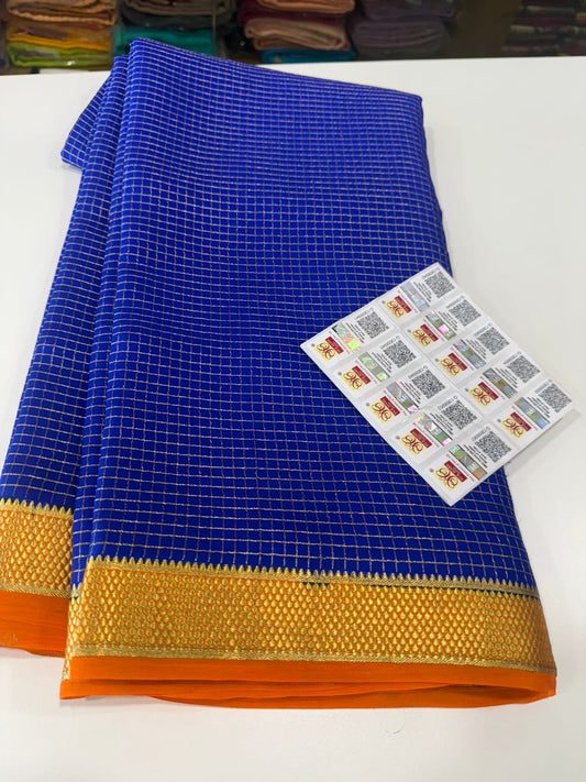 Pure mysore crepe silk ksic thickness saree