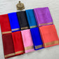 Pure Mysore Crepe Silk Small Border Saree