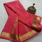 Pure Mysore Crepe Silk Small Border Saree