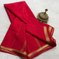 Pure Mysore Crepe Silk Small Border Saree