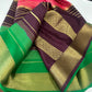 Pure mysore silk 120 gram zari lined saree