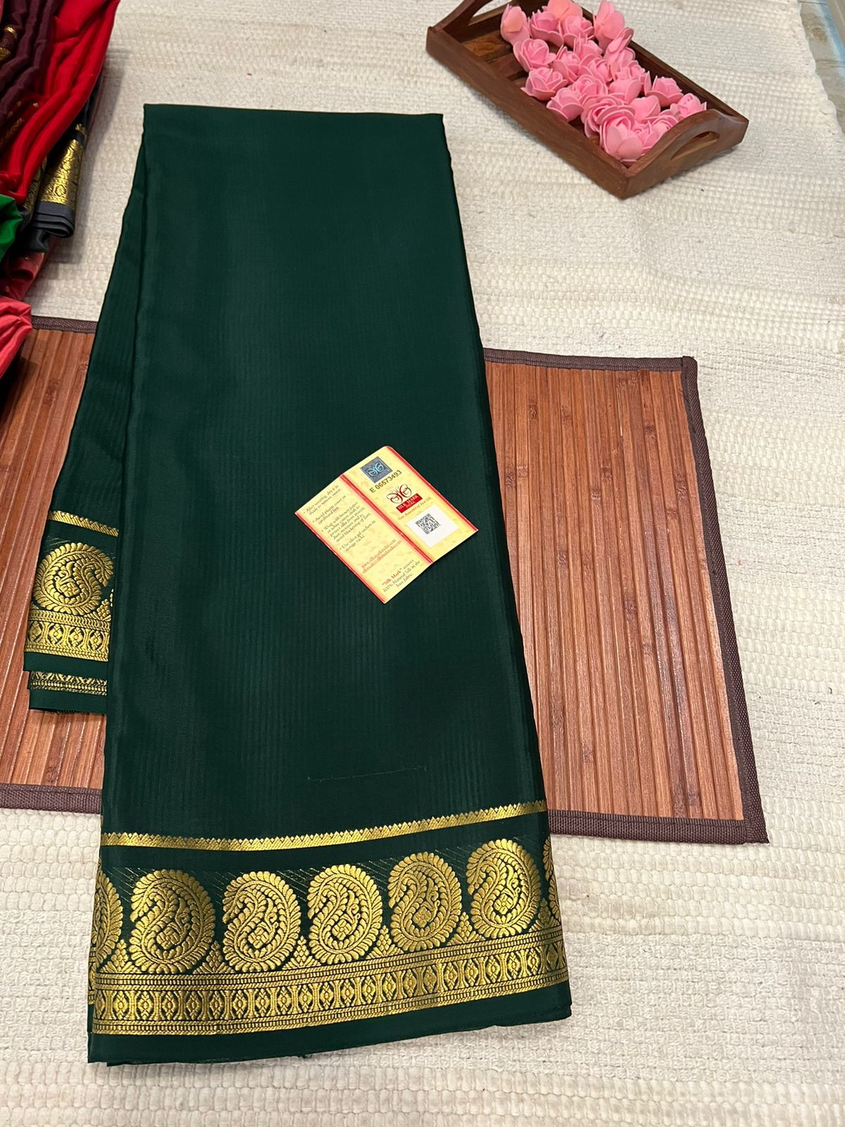 Pure mysore silk 100 grm thickness saree