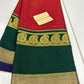 Pure mysore silk 120 grm 3 color combination saree