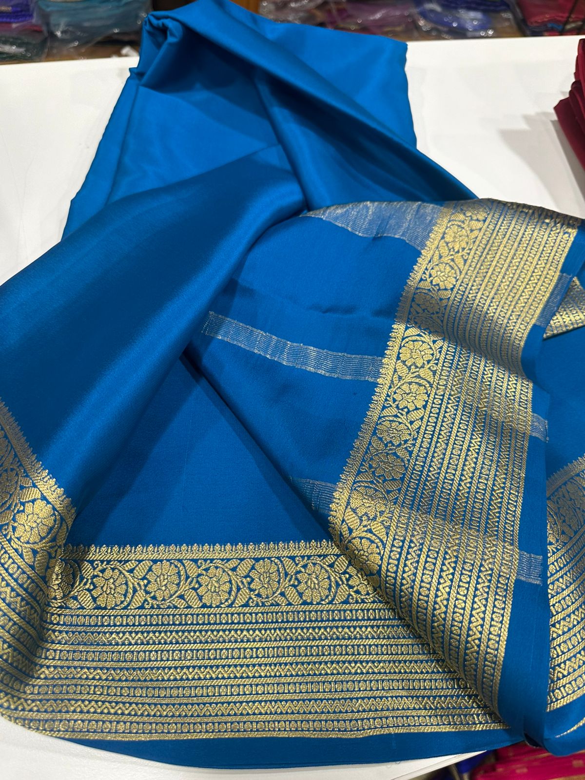 Pure mysore silk 100 grm thickness saree