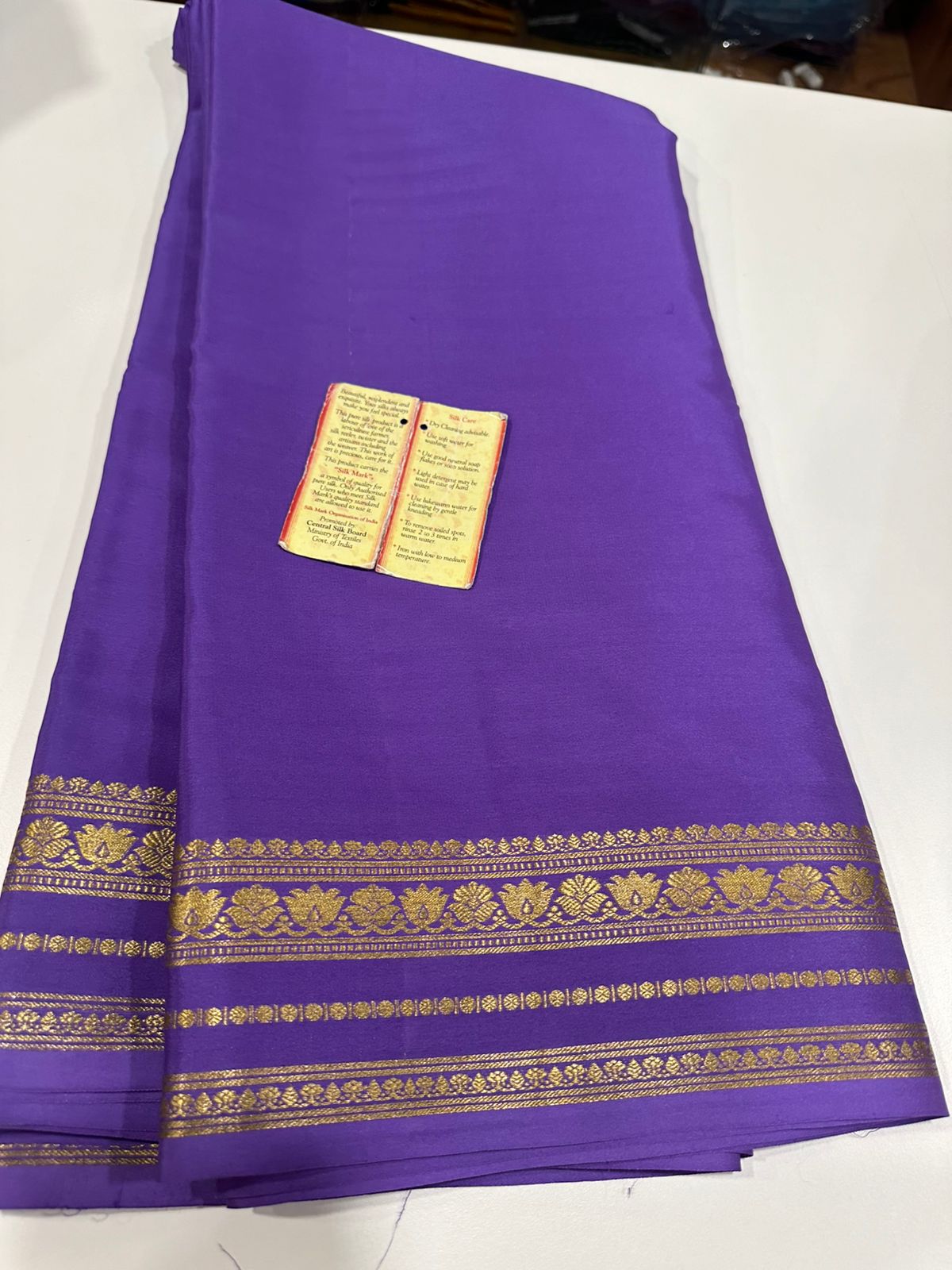 Pure mysore silk 100 grm thickness saree