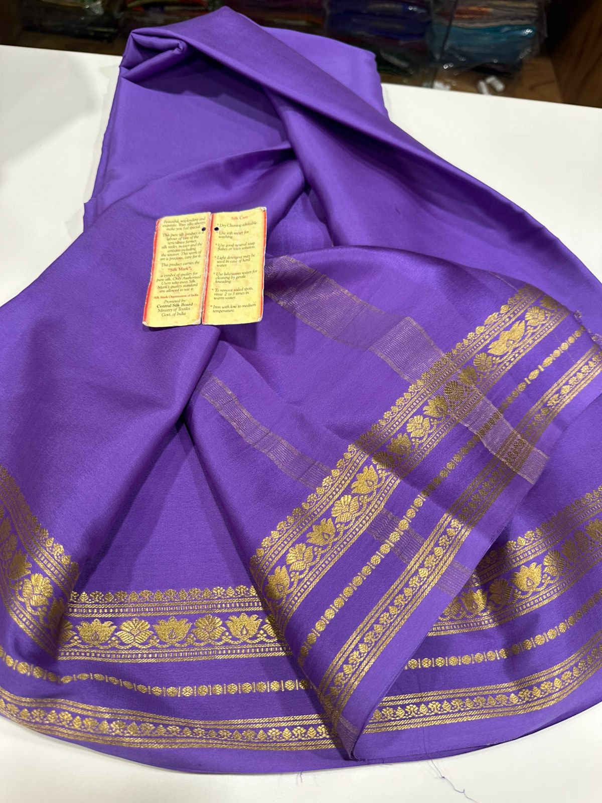 Pure mysore silk 100 grm thickness saree