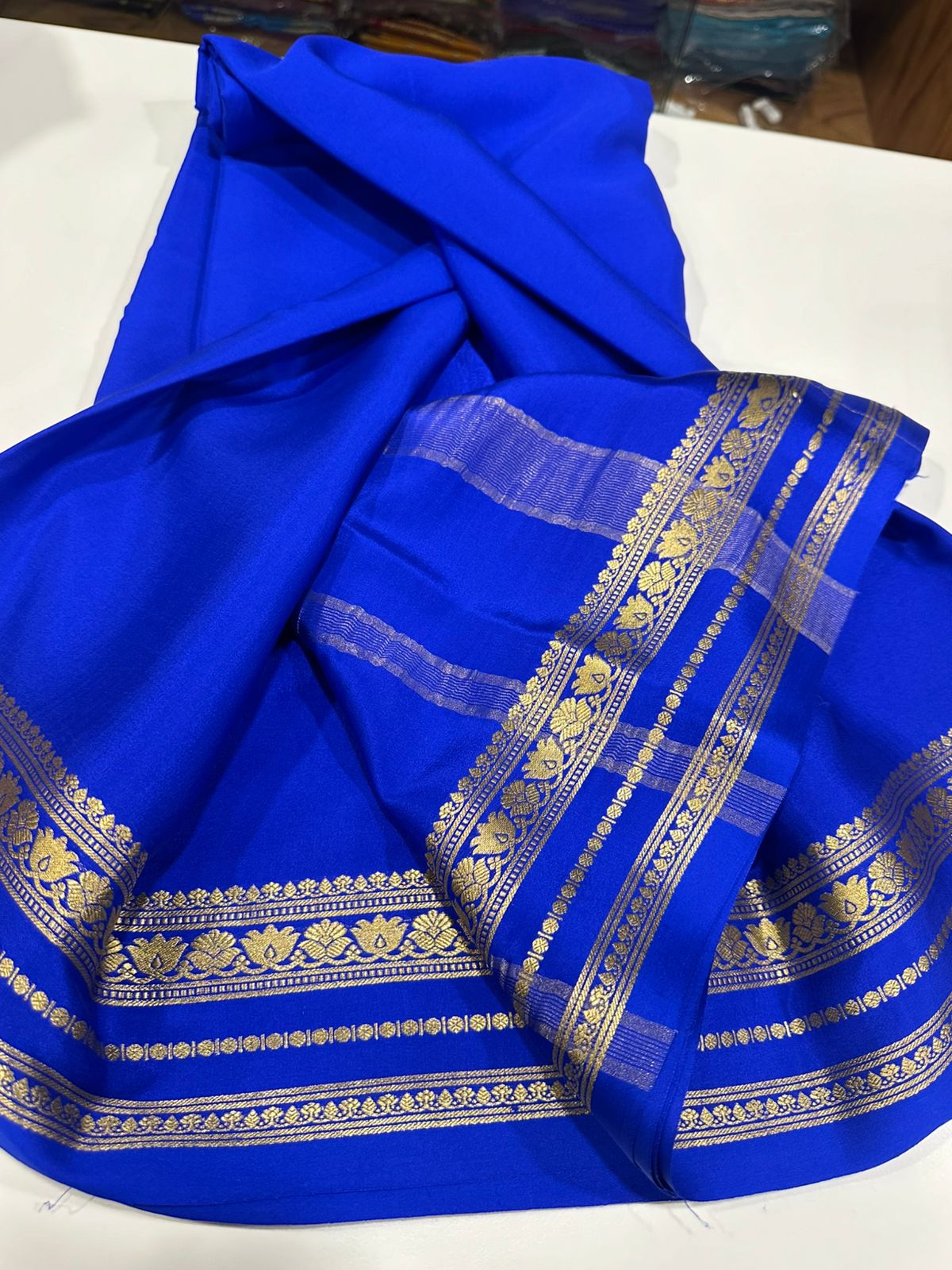 Pure mysore silk 100 grm thickness saree