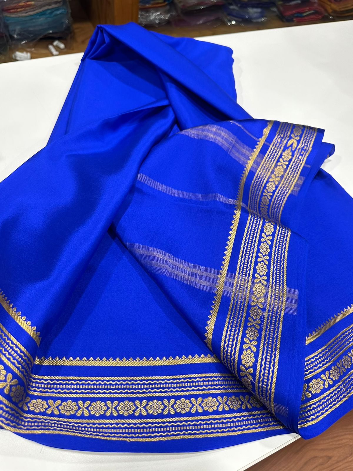 Pure mysore silk 100 grm thickness saree