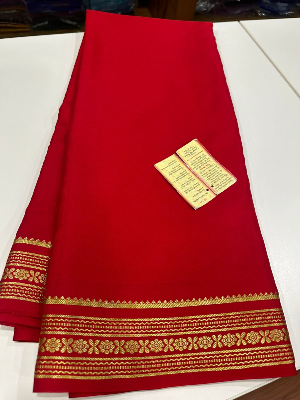 Pure mysore silk 100 grm thickness saree