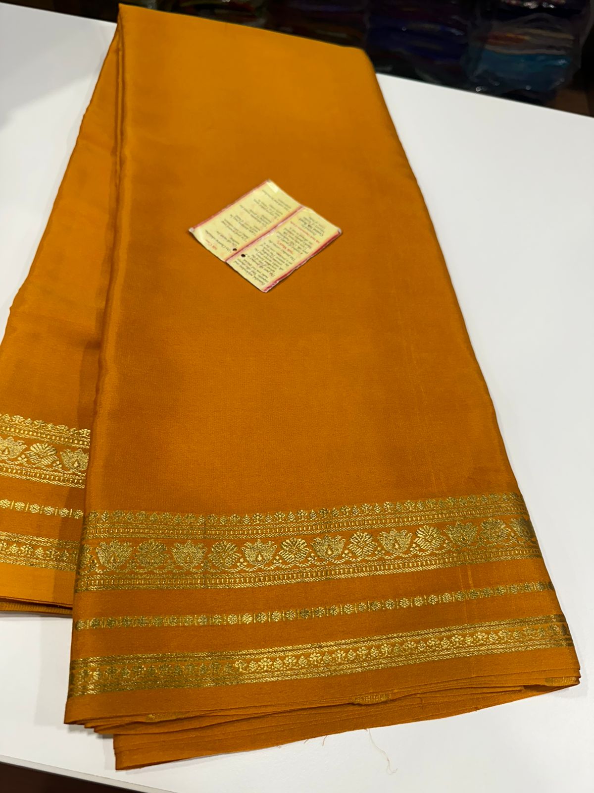 Pure mysore silk 100 grm thickness saree