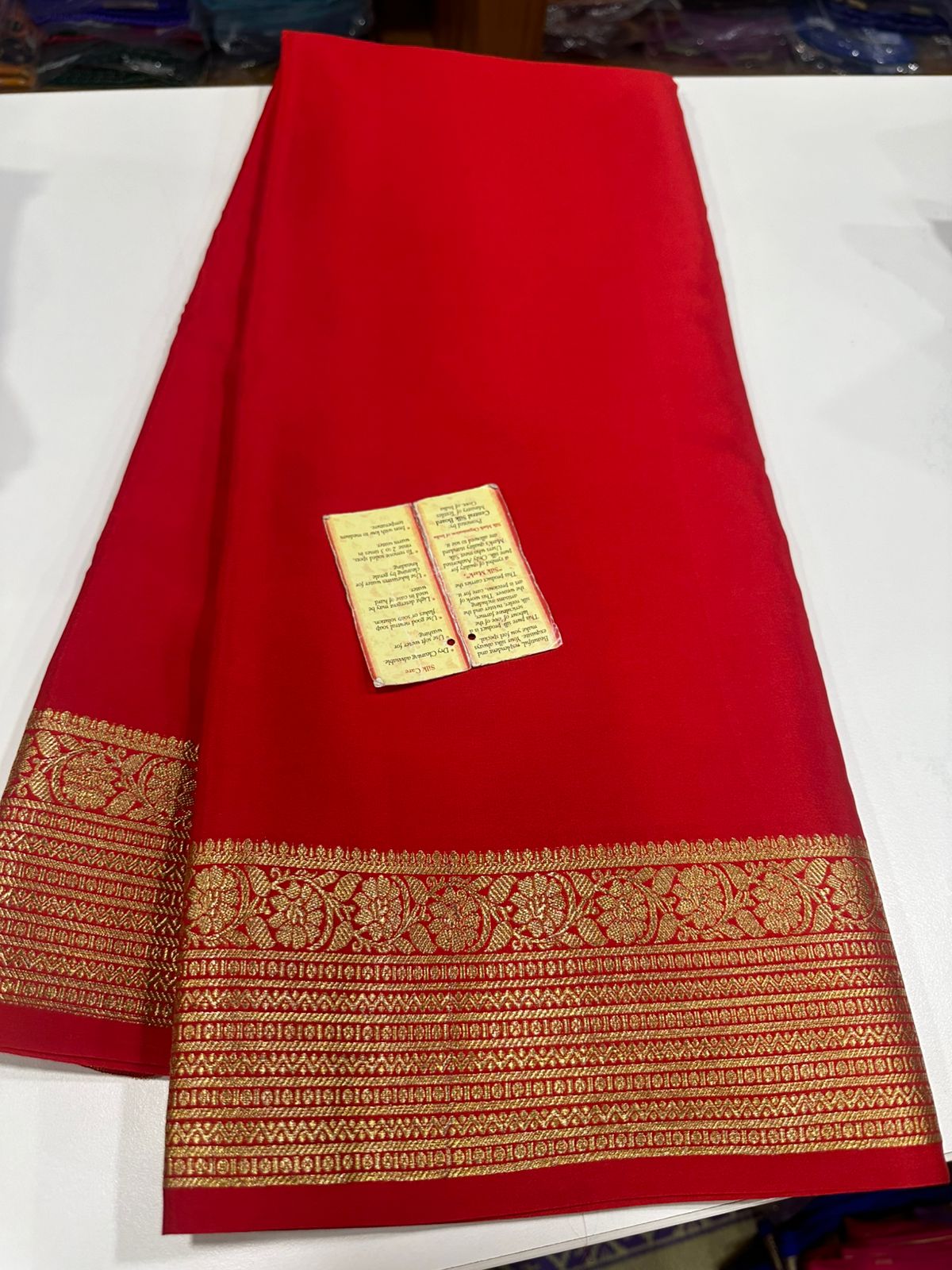 Pure mysore silk 100 grm thickness saree