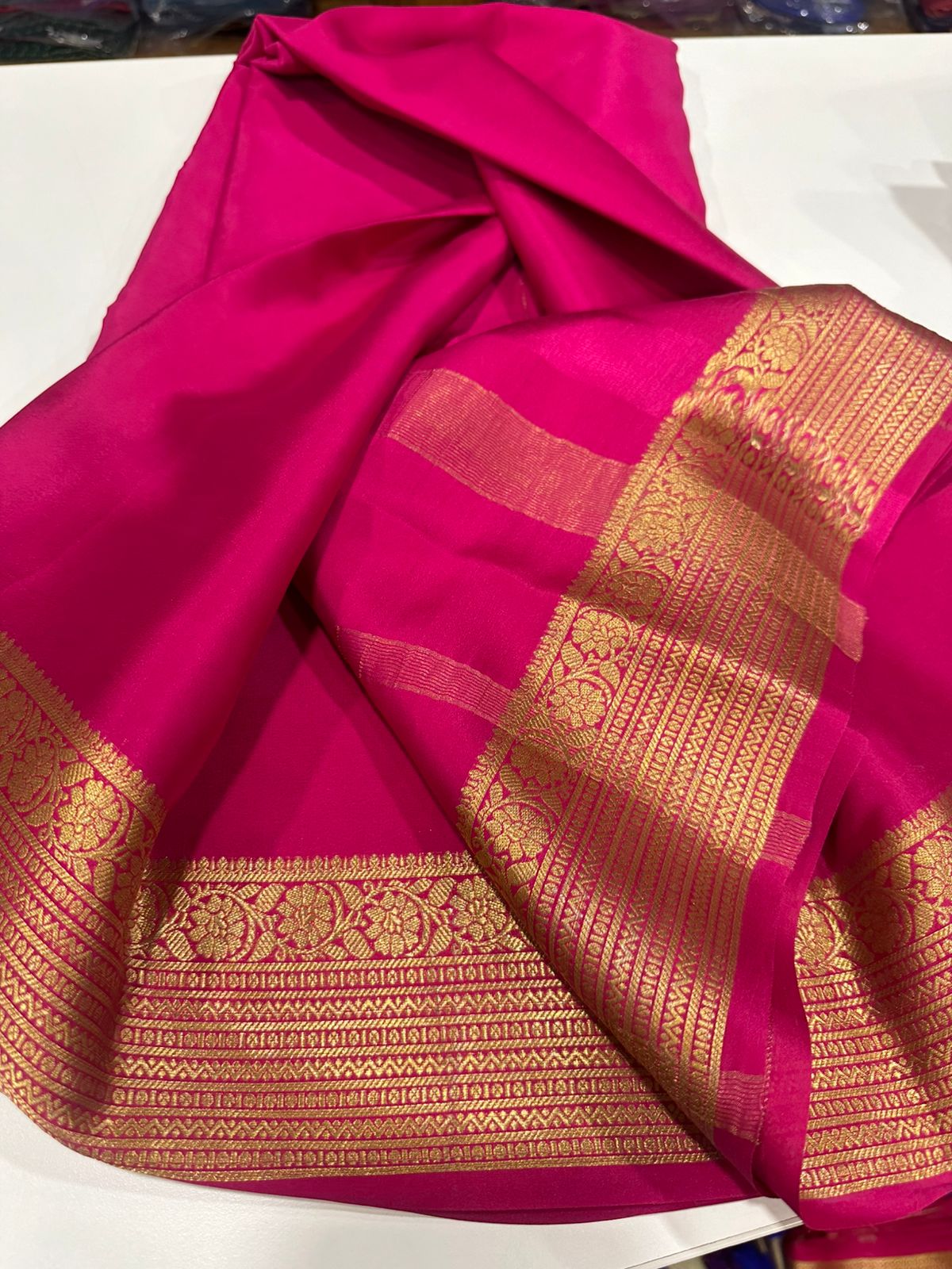 Pure mysore silk 100 grm thickness saree