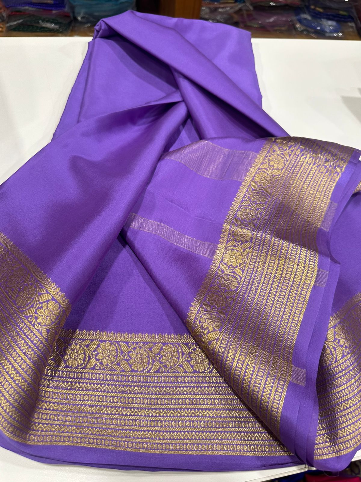 Pure mysore silk 100 grm thickness saree