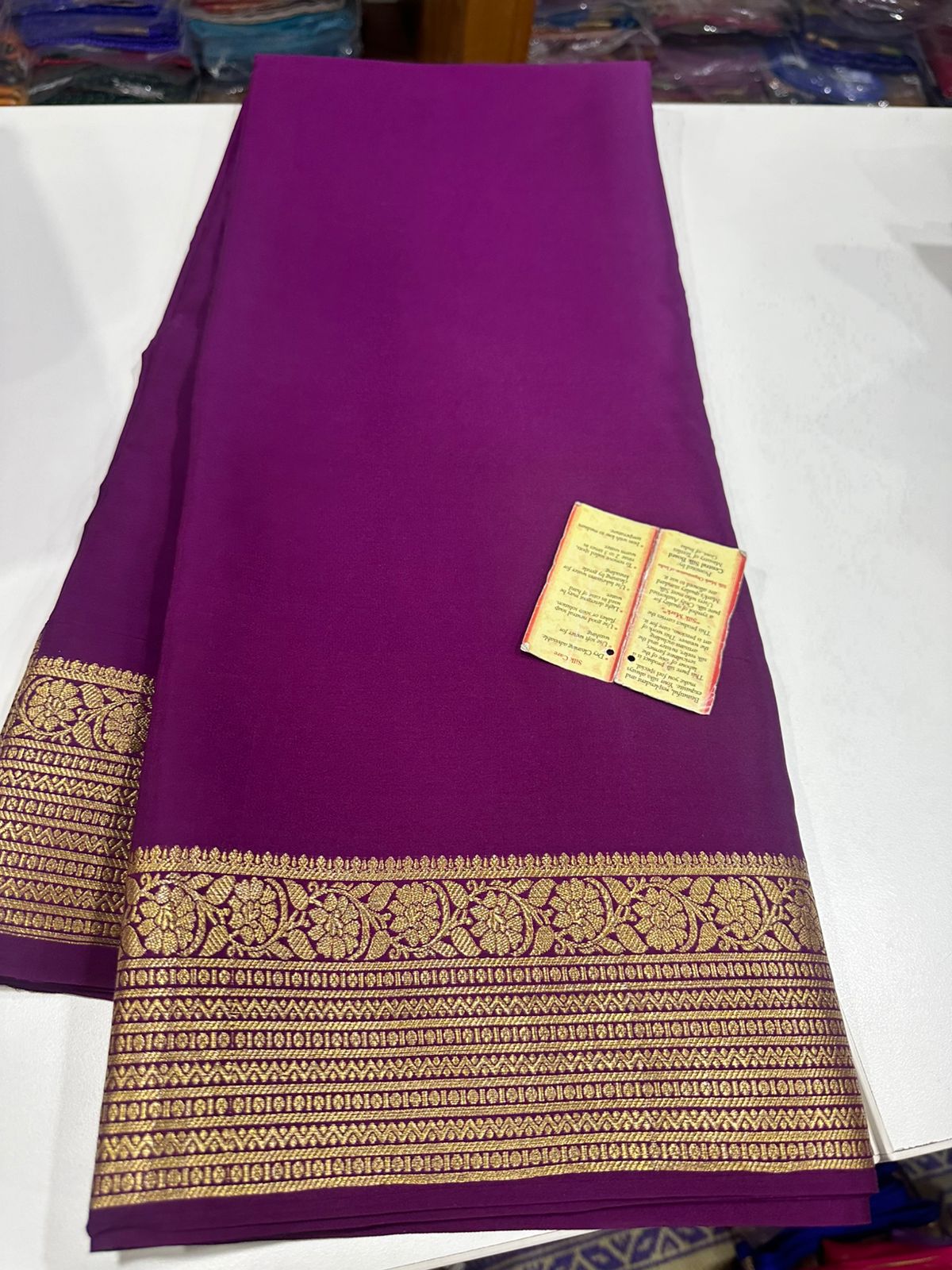 Pure mysore silk 100 grm thickness saree