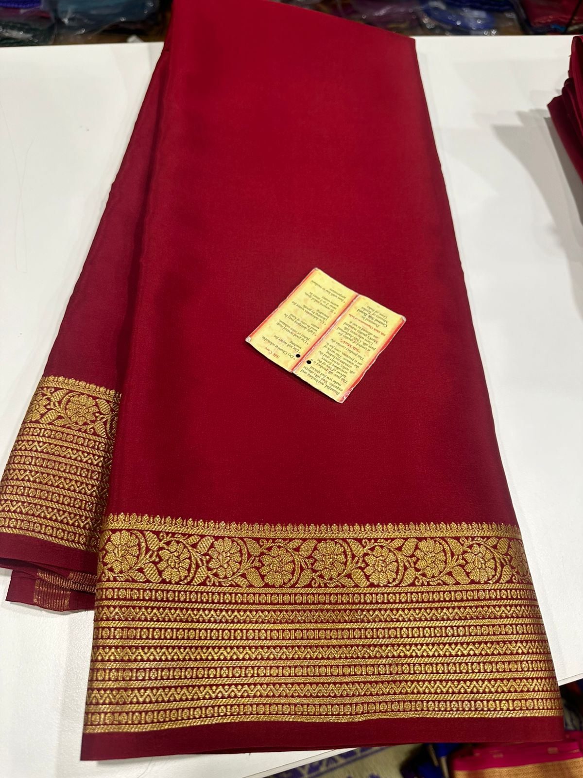 Pure mysore silk 100 grm thickness saree