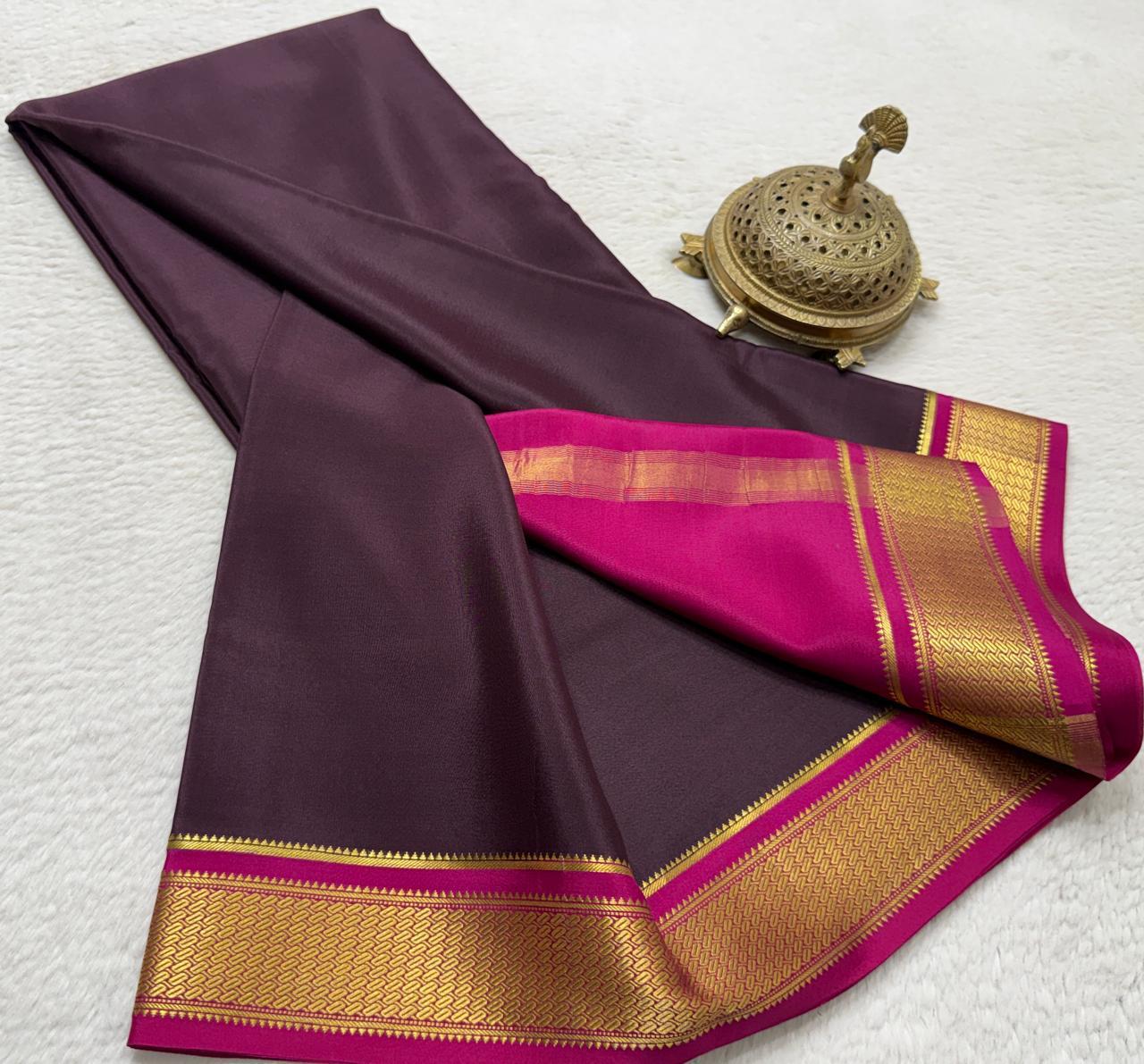 Pure mysore silk 120 count saree