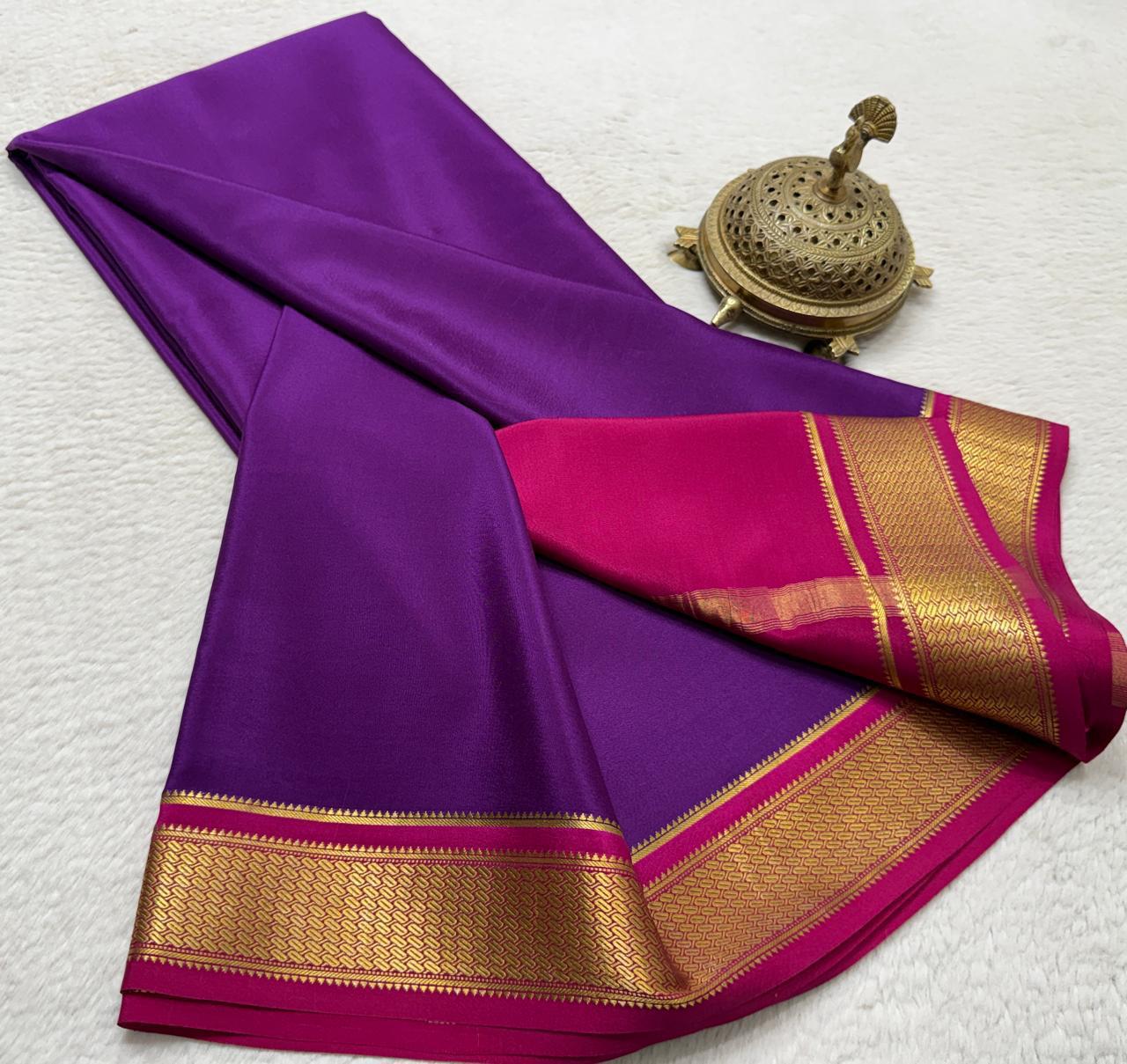 Pure mysore silk 120 count saree