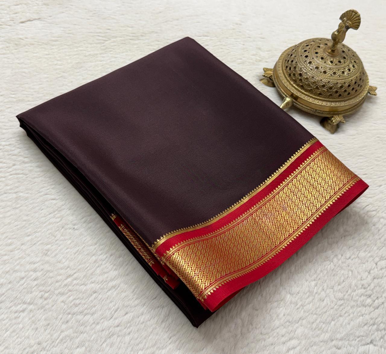 Pure mysore silk 120 count saree
