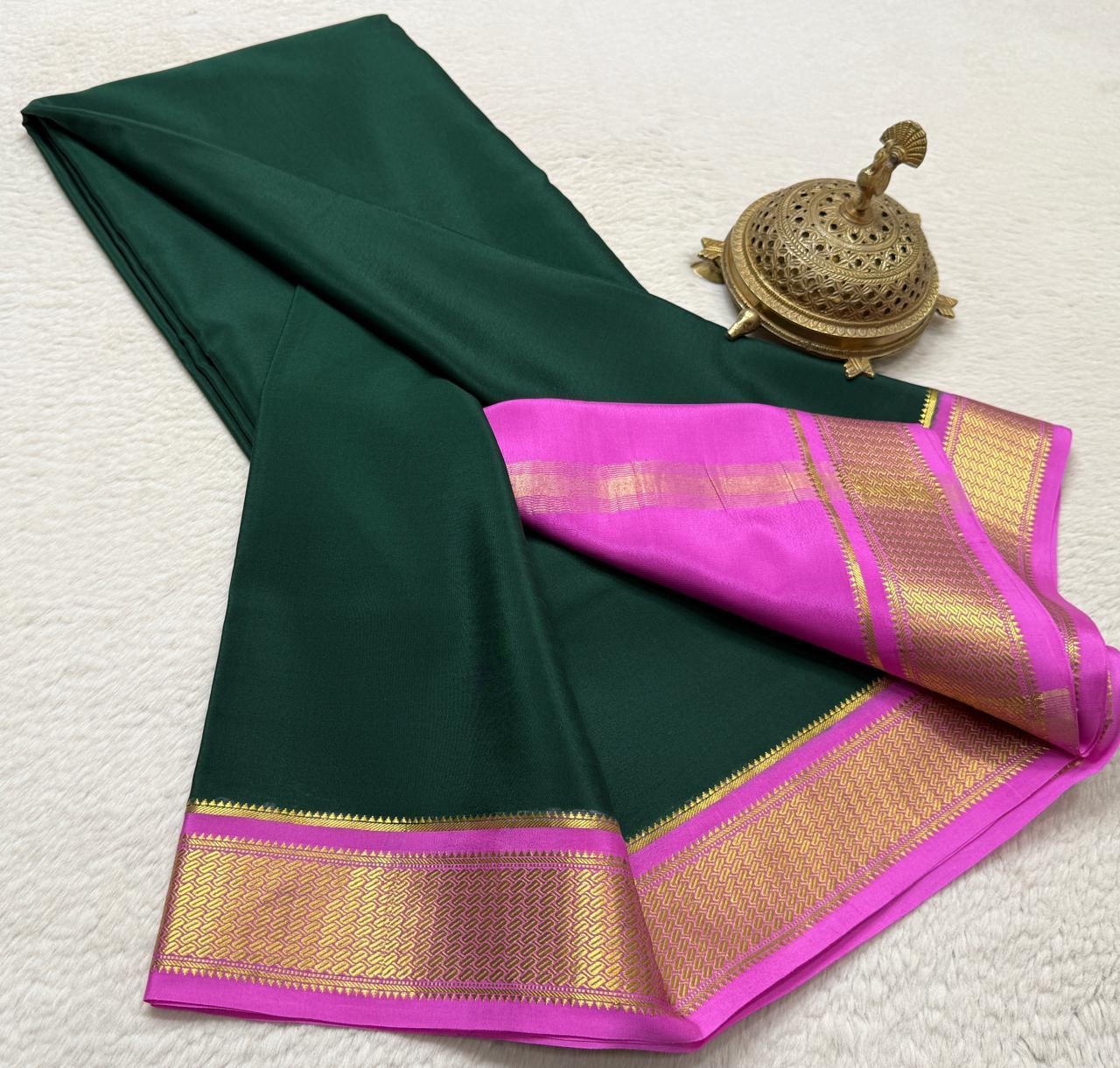 Pure mysore silk 120 count saree