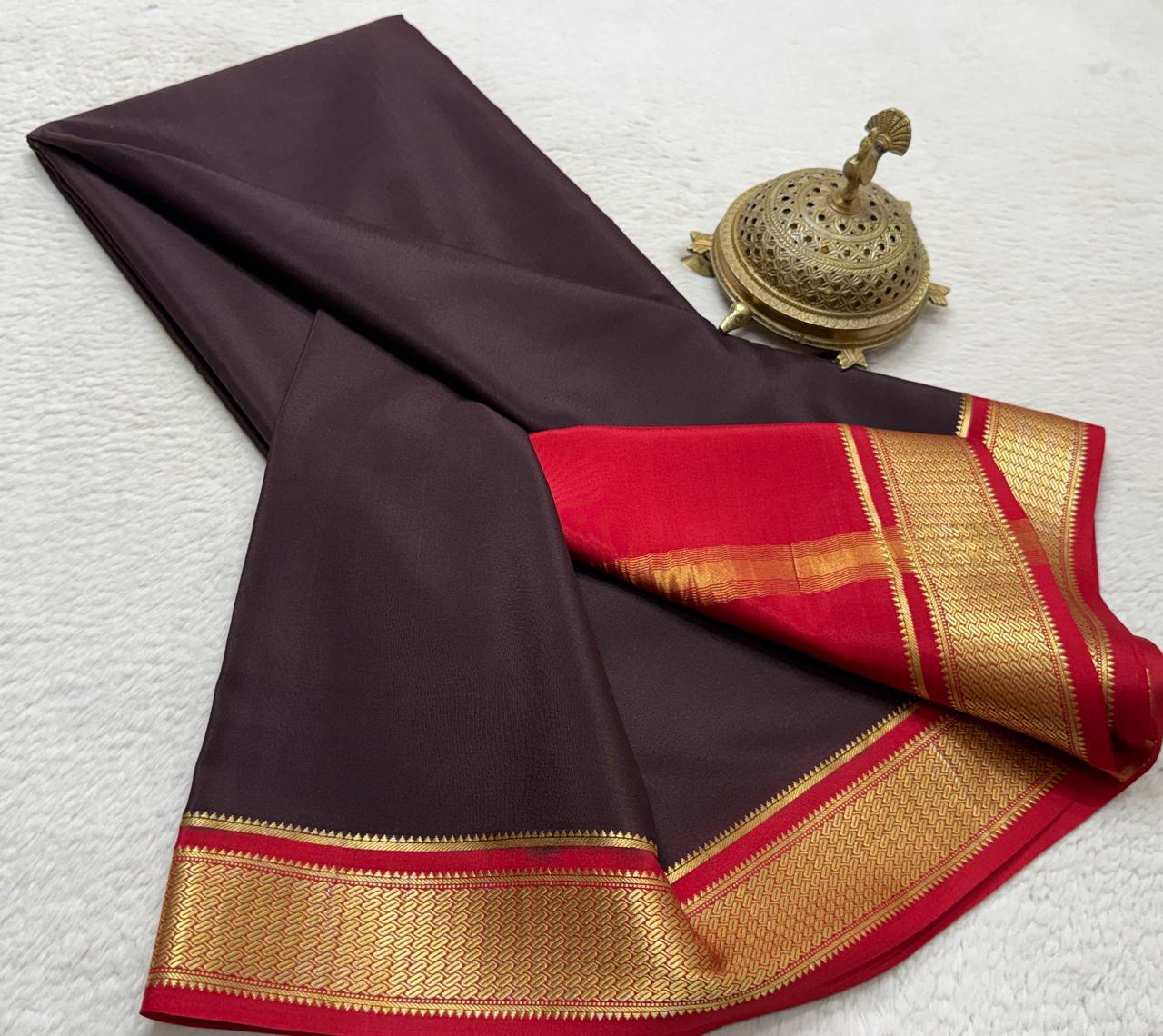 Pure mysore silk 120 count saree
