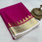 Pure mysore silk 100 gram thickness peacock border saree