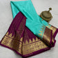 Pure mysore silk 100 gram thickness peacock border saree