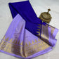 Pure mysore silk 100 gram thickness peacock border saree