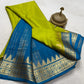 Pure mysore silk 100 gram thickness peacock border saree