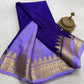 Pure mysore silk 100 gram thickness peacock border saree