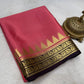Pure mysore silk 100 gram thickness peacock border saree