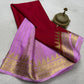 Pure mysore silk 100 gram thickness peacock border saree